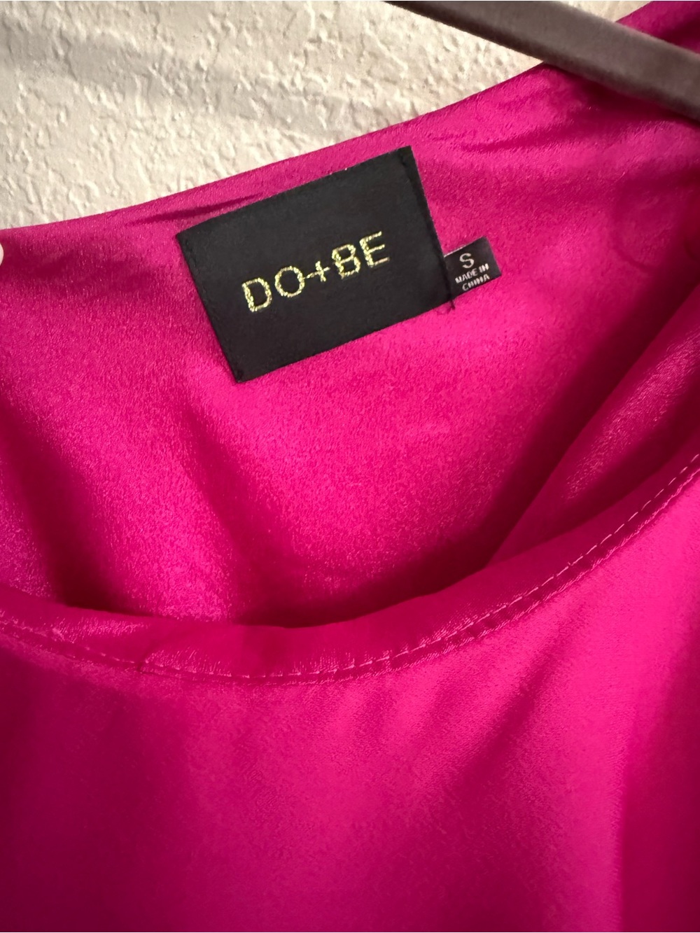 DO+BE One-Shoulder Ruffle Dress in Fuchsia - Picture 2 of 3